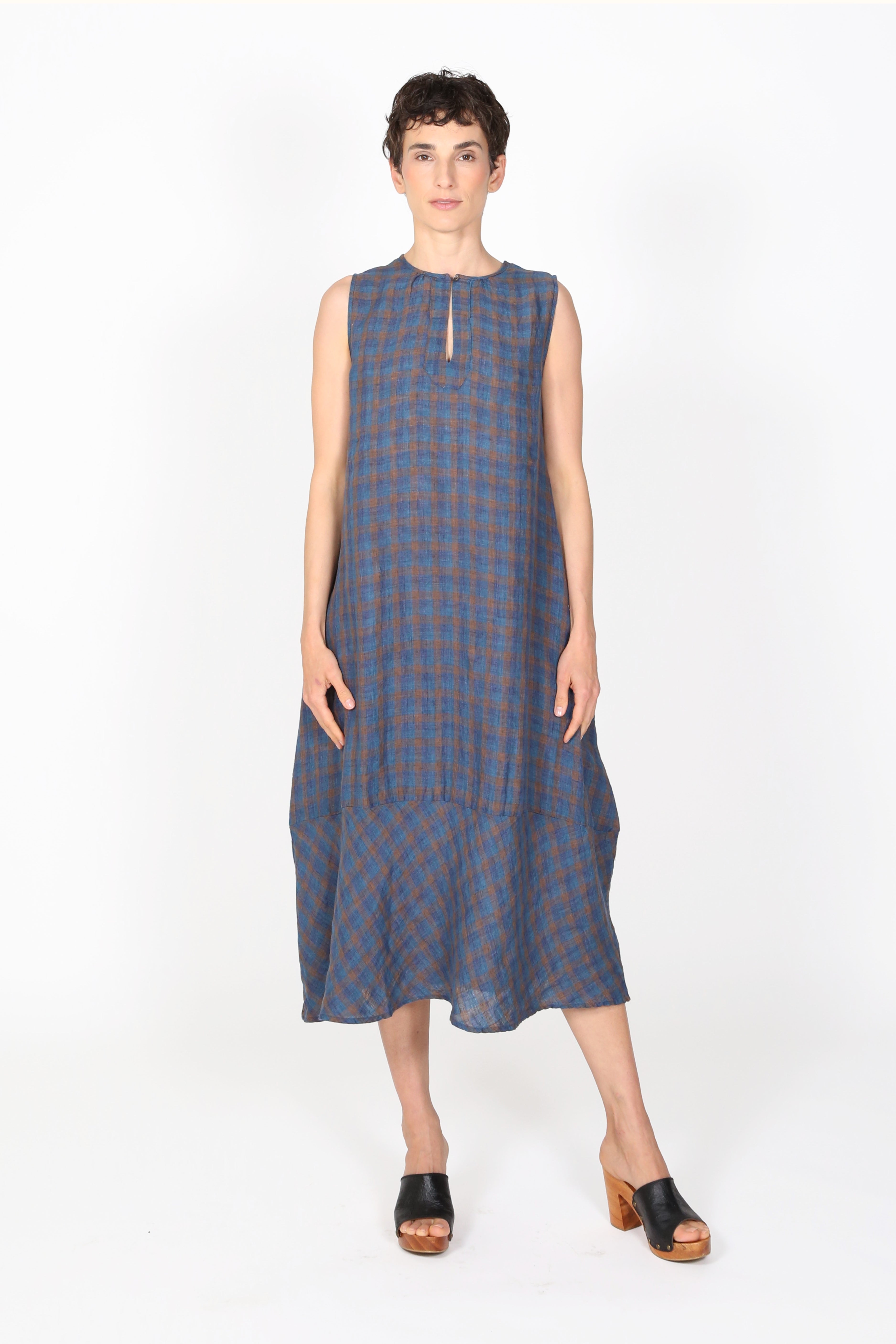 Bruges Dress Blue in Linen