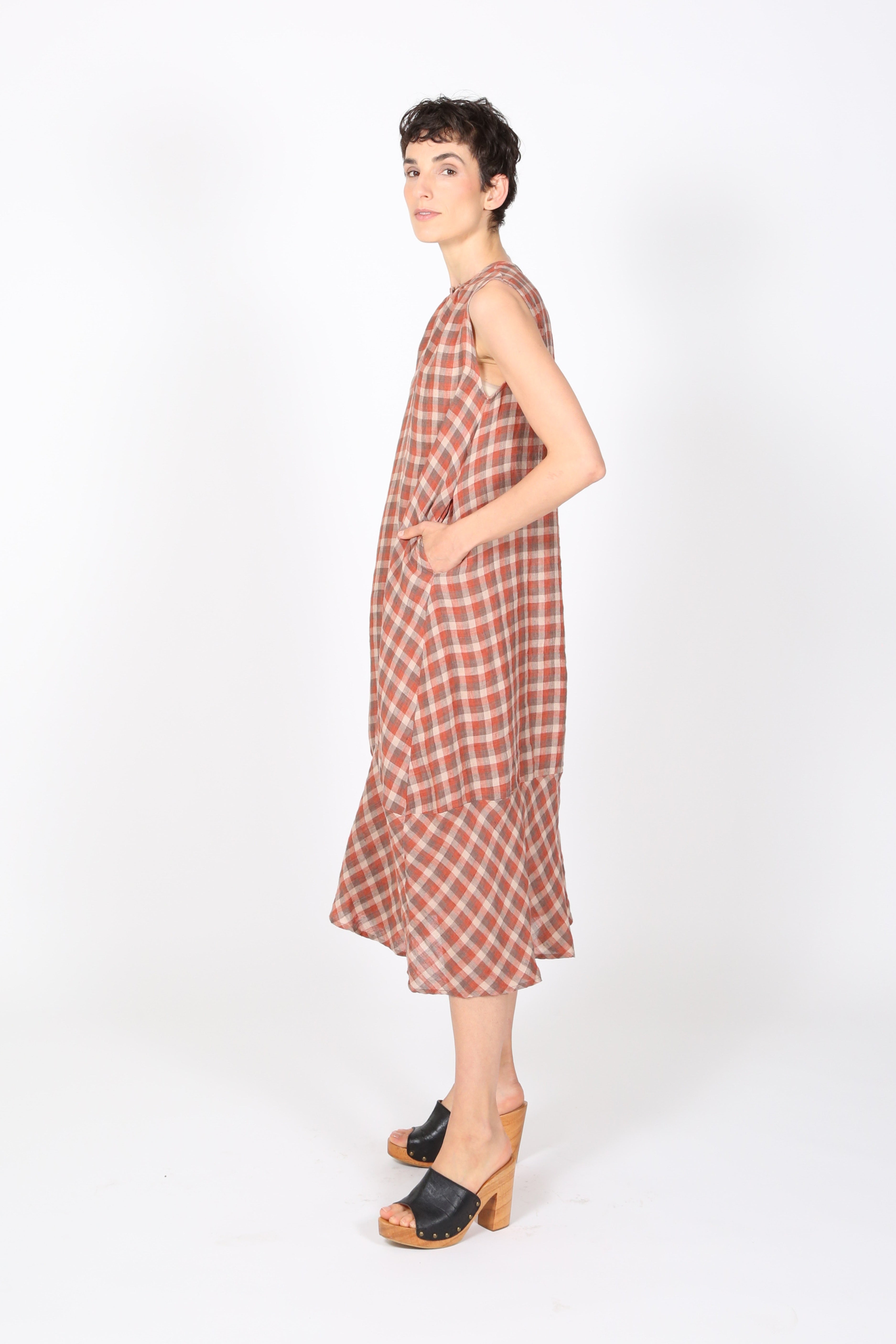 Bruges Dress Orange in Linen