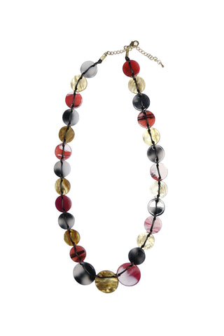 Sunset Orbit Resin Necklace