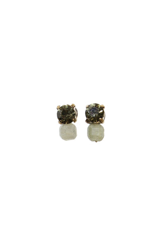 Sky Drop Stud Earrings Olive and Stone