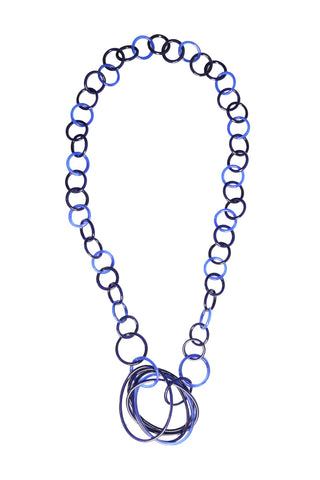 Indigo Orbit Resin Necklace