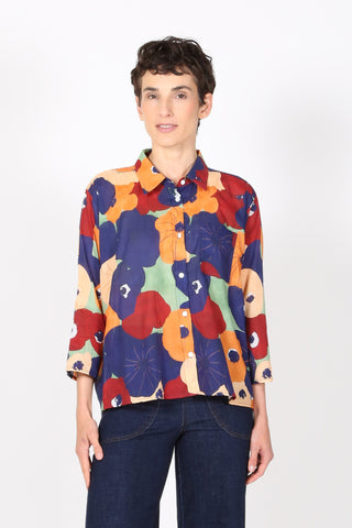 Zahara Shirt Peach in Cotton Voile