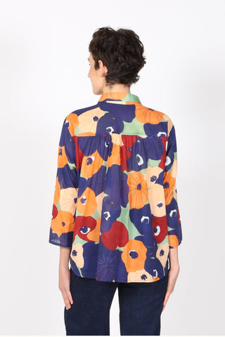 Zahara Shirt Peach in Cotton Voile