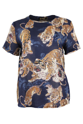 99 Tigers Top Blue in Seersucker