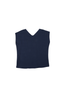 Amelie Two-Way Tee Navy in Linen/Rayon