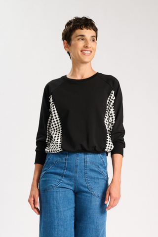 Arlo Form Sweatshirt Black in Cotton Jersey