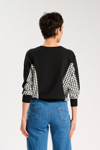 Arlo Form Sweatshirt Black in Cotton Jersey