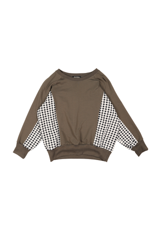 Arlo Form Sweatshirt Khaki in Cotton Jersey