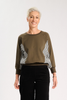 Arlo Form Sweatshirt Khaki in Cotton Jersey