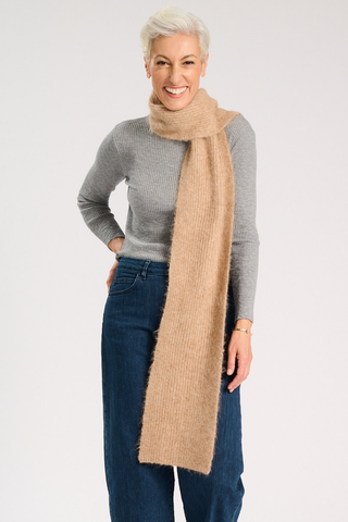 Aspen Scarf Beige in Alpaca