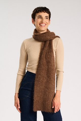 Aspen Scarf Chocolate in Alpaca