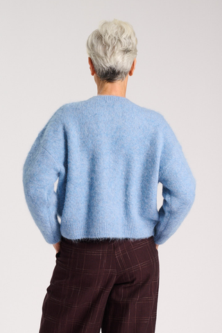 Aspen Knit Sweater Baby Blue in Alpaca