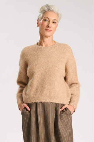 Aspen Knit Sweater Beige in Alpaca