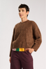 Aspen Knit Sweater Chocolate in Alpaca