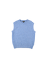 Aspen Round-Neck Vest Baby Blue in Alpaca