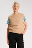 Aspen Round-Neck Vest Beige in Alpaca