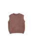 Aspen Round-Neck Vest Chocolate in Alpaca