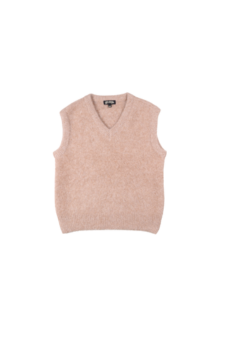 Aspen V-Neck Vest Beige in Alpaca