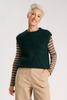 Aspen Round-Neck Vest Forest in Alpaca