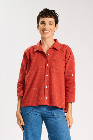 Astrid Shirt Tamarillo in Woven Cotton