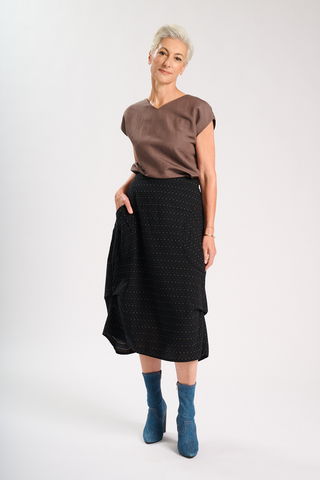 Milwaukee Astrid Skirt Black in Cotton