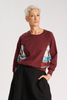 Atlas Form Sweatshirt Stone Merlot in Cotton Jersey