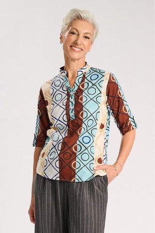 Atlas Lucie Shirt Stone in Cotton
