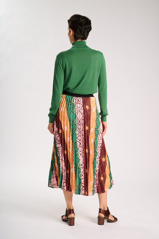 Atlas Pleated Skirt Ember