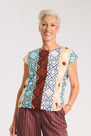 Atlas Two-Way Tee Stone in Cotton