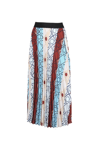 Atlas Pleated Skirt Stone