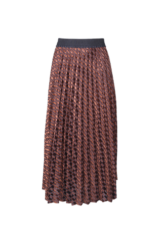 Aura Pleated Skirt Chocolate