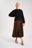 Aura Pleated Skirt Chocolate