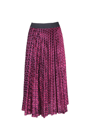 Aura Pleated Skirt Claret