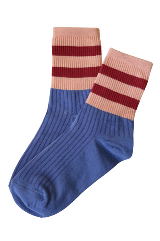 Autumn Stripe Socks Blue
