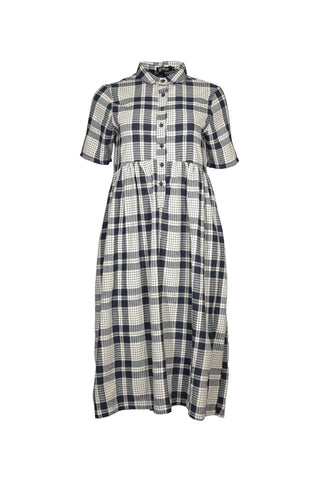 Bask Dress Navy in Cotton