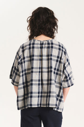 Bask Top Navy in Cotton