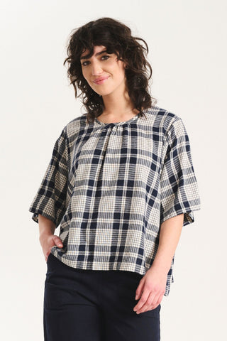Bask Top Navy in Cotton