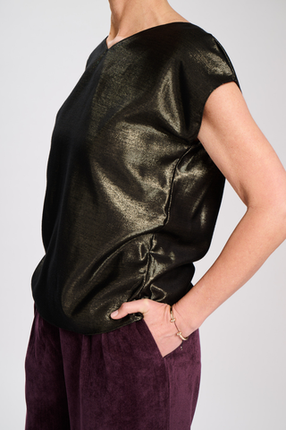 Bijou Two Way Tee Black/Gold