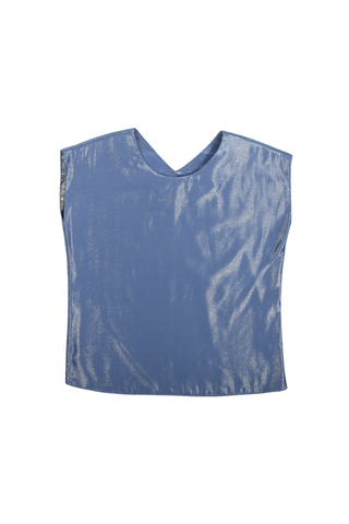 Bijou Two Way Tee Blue/Gold in Viscose