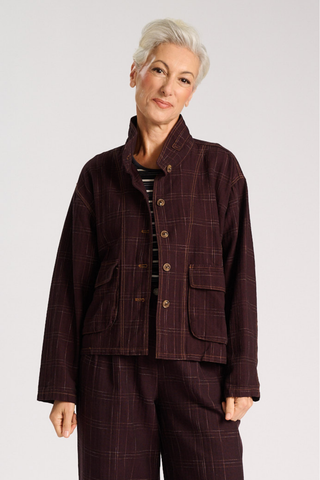 Billie Cadiz Jacket Chocolate in Cotton