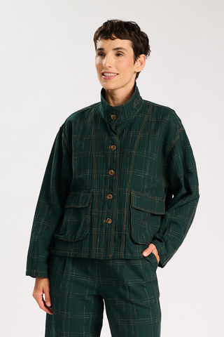 Billie Cadiz Jacket Green in Cotton