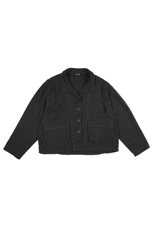 Billie Fiesta Jacket Black in Linen