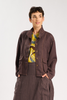 Billie Fiesta Jacket Chocolate in Linen