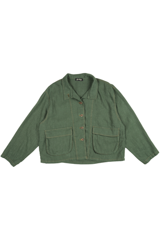 Billie Fiesta Jacket Forest in Linen