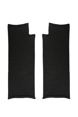 Mercer Fingerless Gloves Black Cashmere & Wool