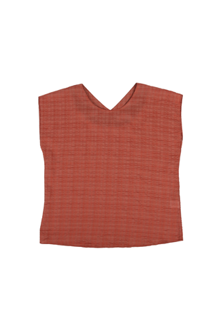 Brisa Two-way Tee Brick in Seersucker