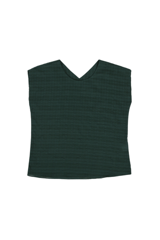Brisa Two-way Tee Green in Seersucker