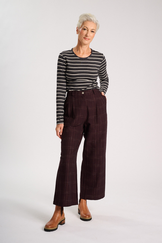 Claude Cadiz Pants Chocolate in Cotton