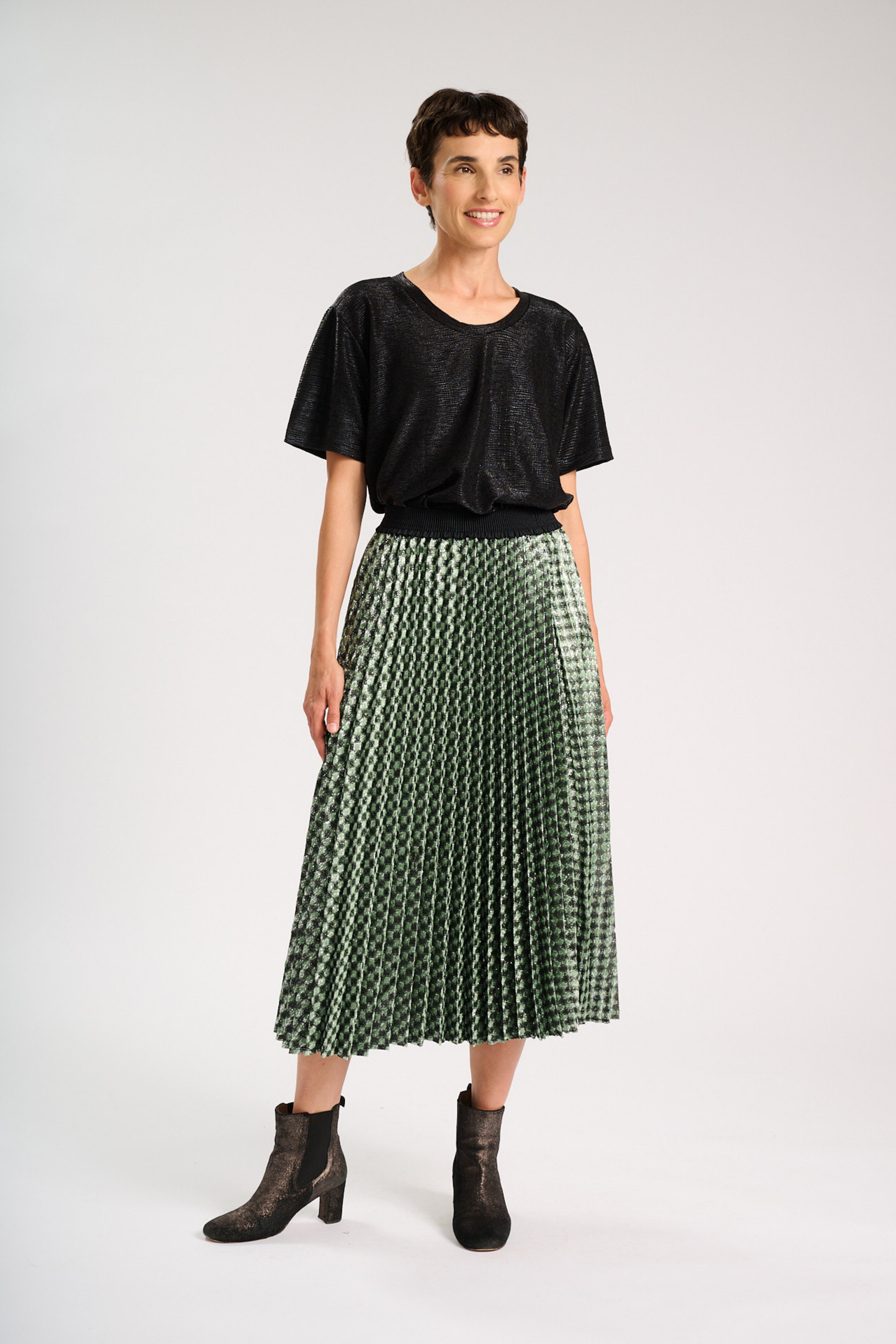 Calyx Pleated Skirt Green
