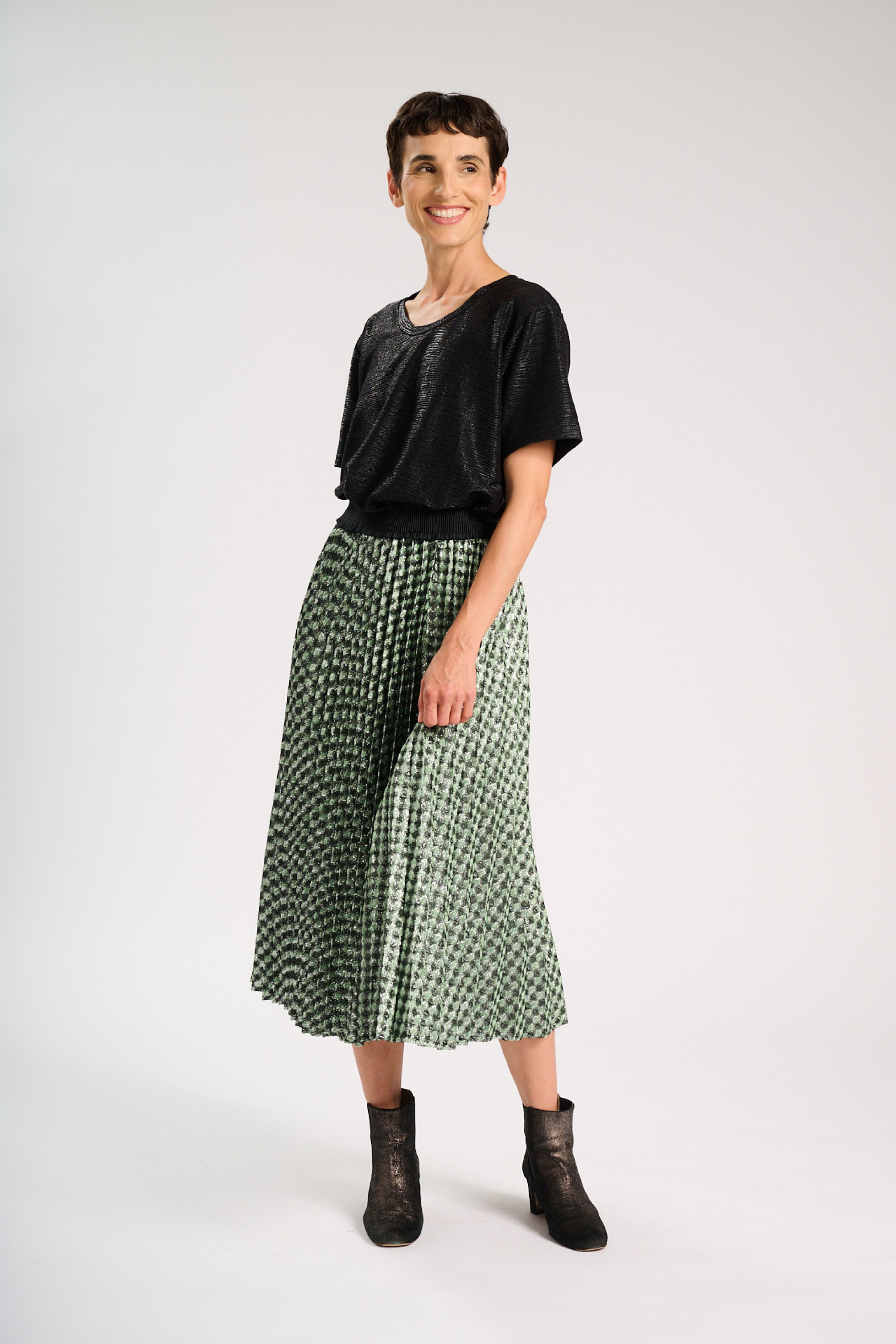 Calyx Pleated Skirt Green